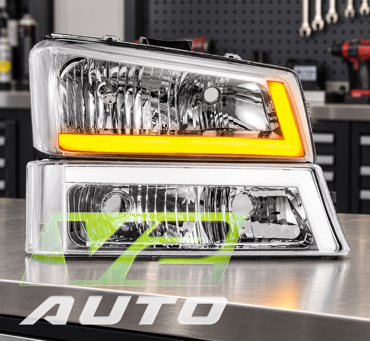 2003 - 2006 Chevy Silverado LED DRL "HD LTZ Switchback Sequential” Bar Headlamps