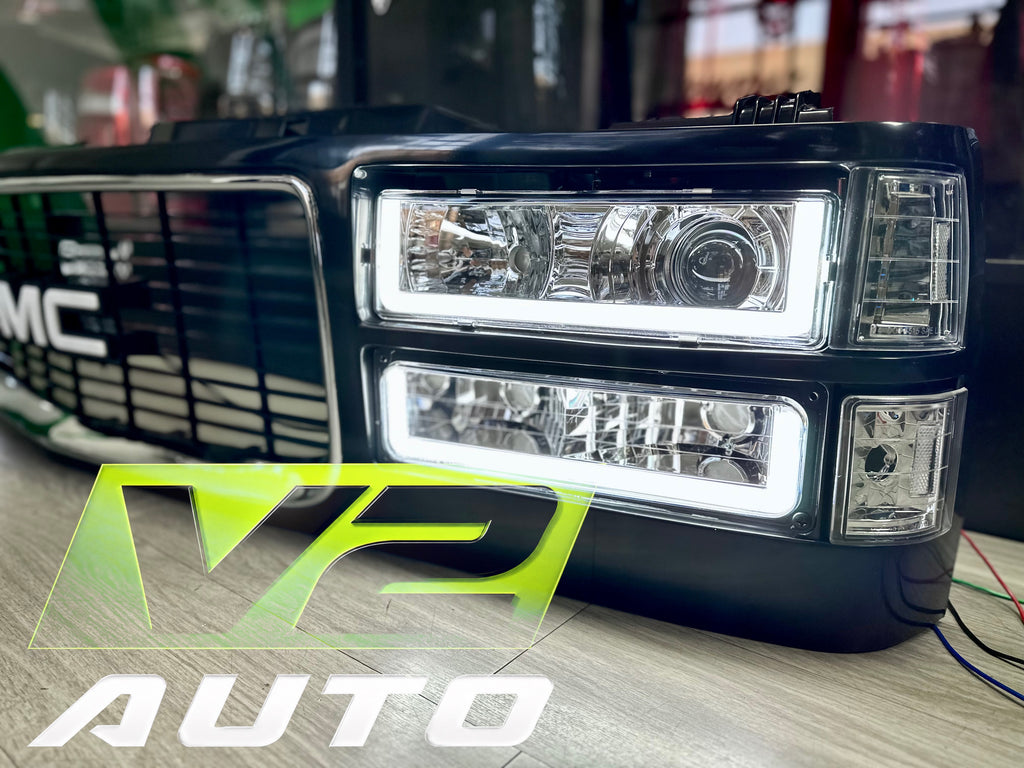 88-98 Chevy Silverado Tahoe Blazer, GMC Sierra Yukon LED “Projector U” Bar Headlights