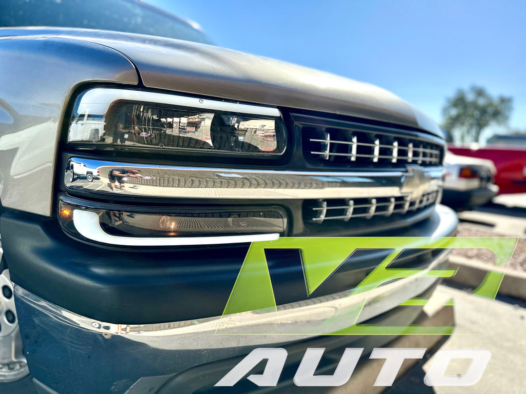 1999-2002 Chevy Silverado / 2000-2006 Tahoe “Big C Bar Gen 2 SWITCHBACK SEQUENTIAL” LED DRL Headlamps