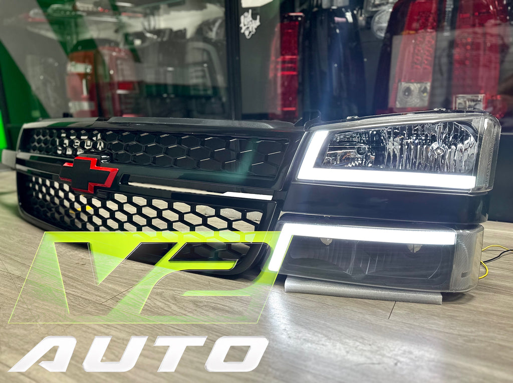 2003 - 2006 Chevy Silverado LED DRL "HD LTZ” Bar Headlamps