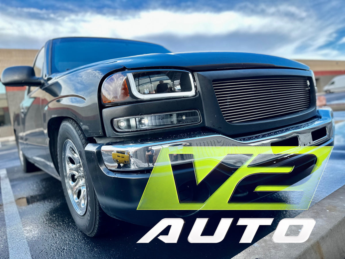 99-06 GMC Sierra Yukon "Switchback Sequential U Bar" Headlights