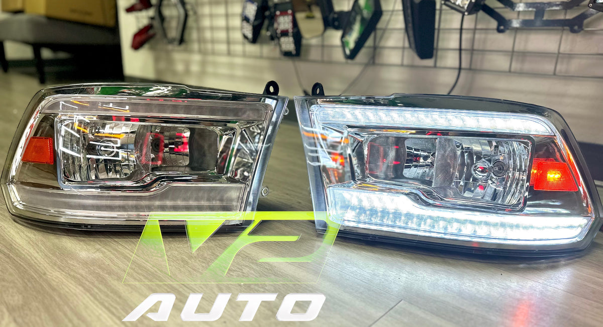 09-18 Dodge Ram DUAL SEQUENTIAL LED Reflector Headlights