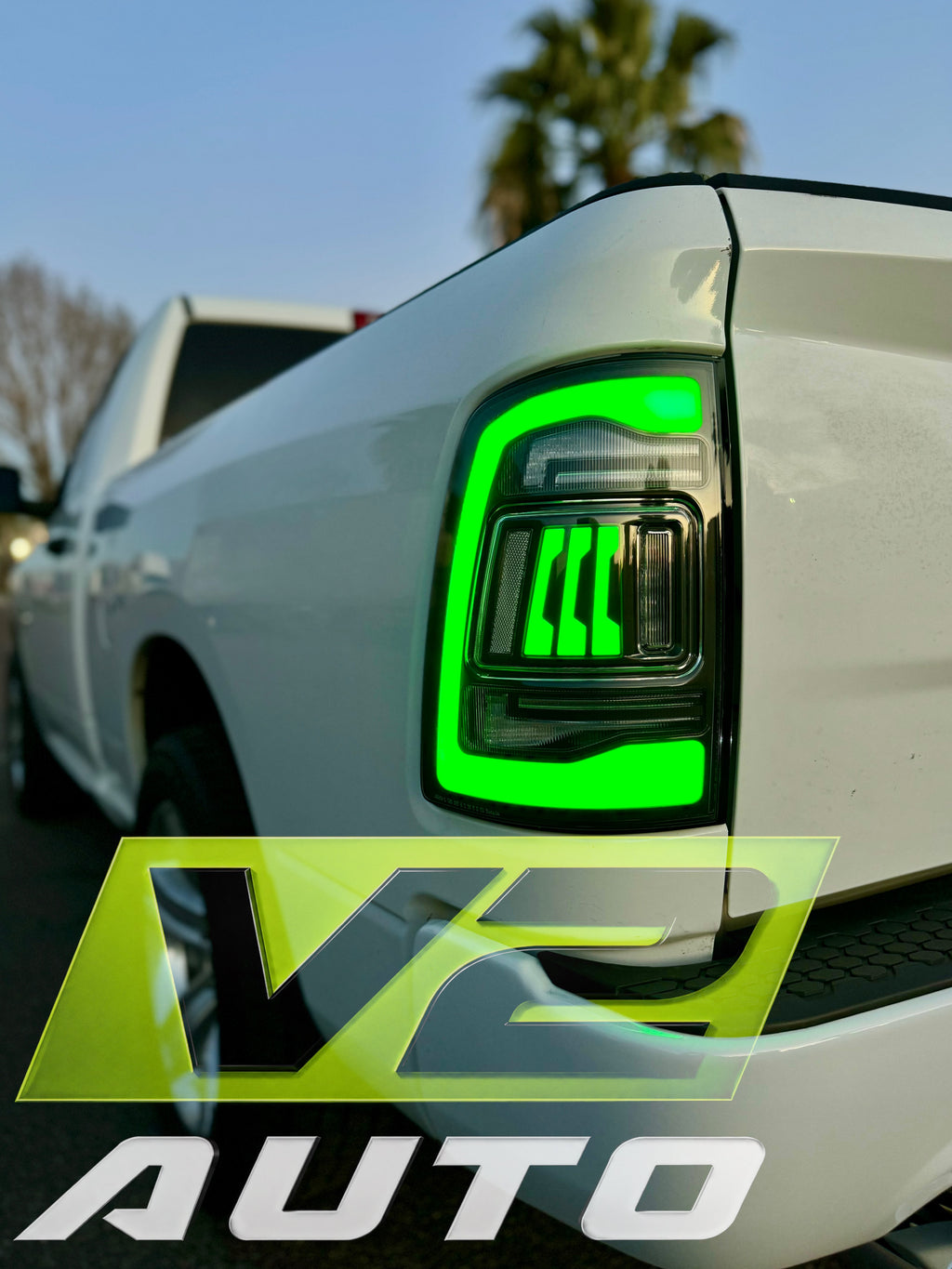 Dodge Ram 2009-2018 "Phantom 3 5th Gen Style RGB Color Changing” Tail Lamps