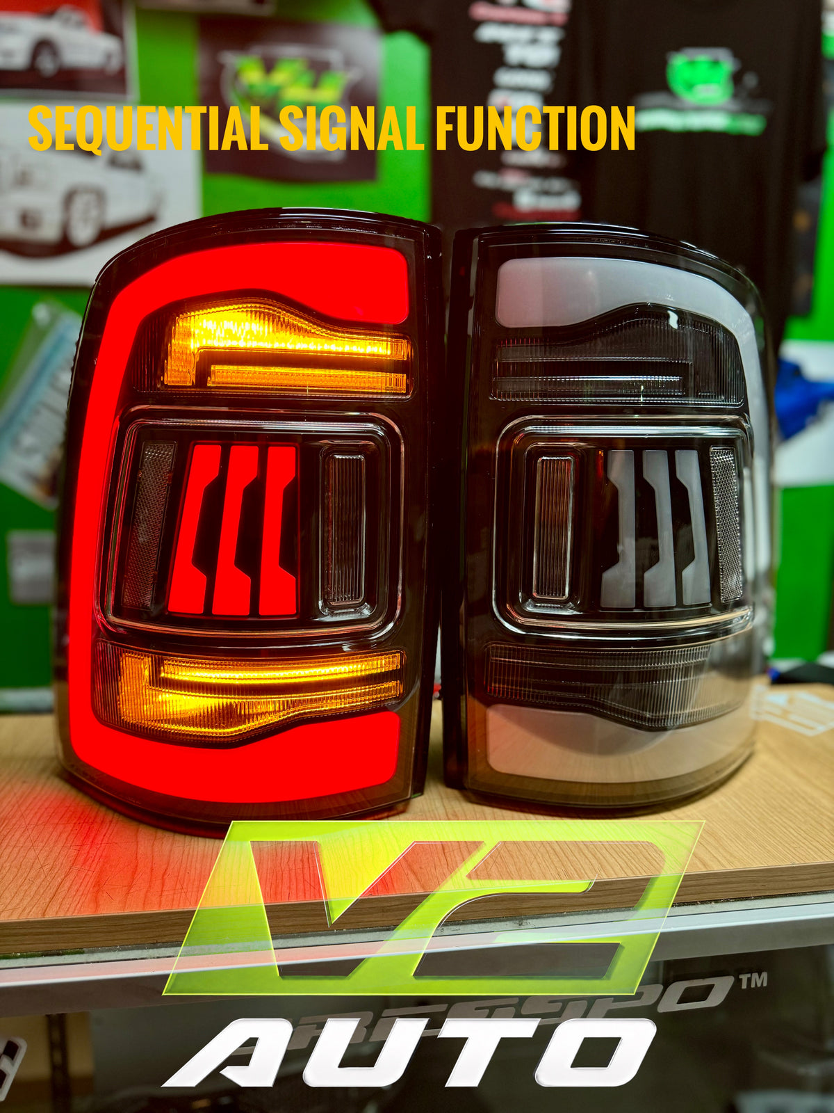 Dodge Ram 2009-2018 "Phantom 3 5th Gen Style SEQUENCE" Tail Lamps
