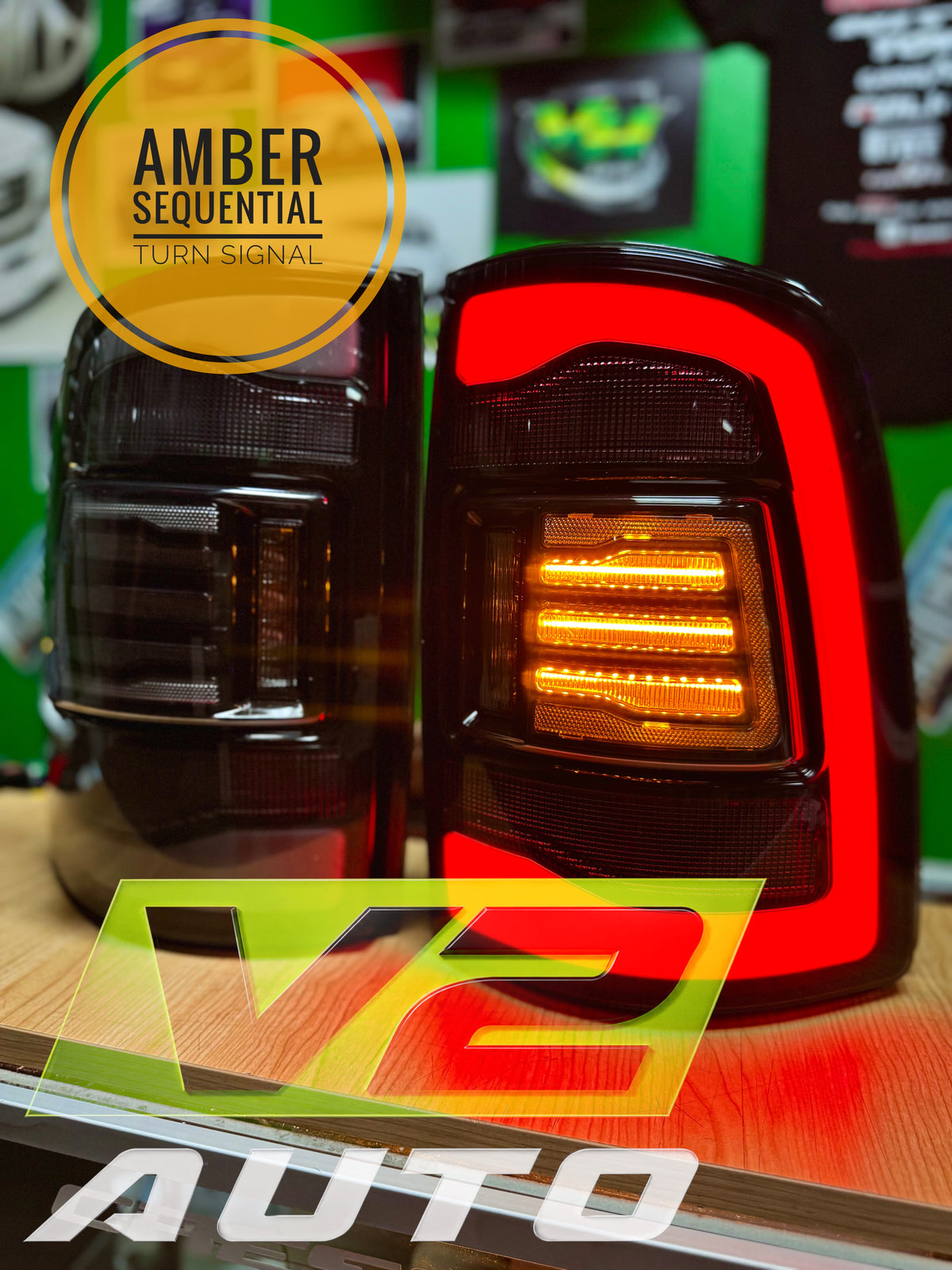 Dodge Ram 2009-2018 "Phantom 2 5th Gen Style SEQUENCE" Tail Lamps