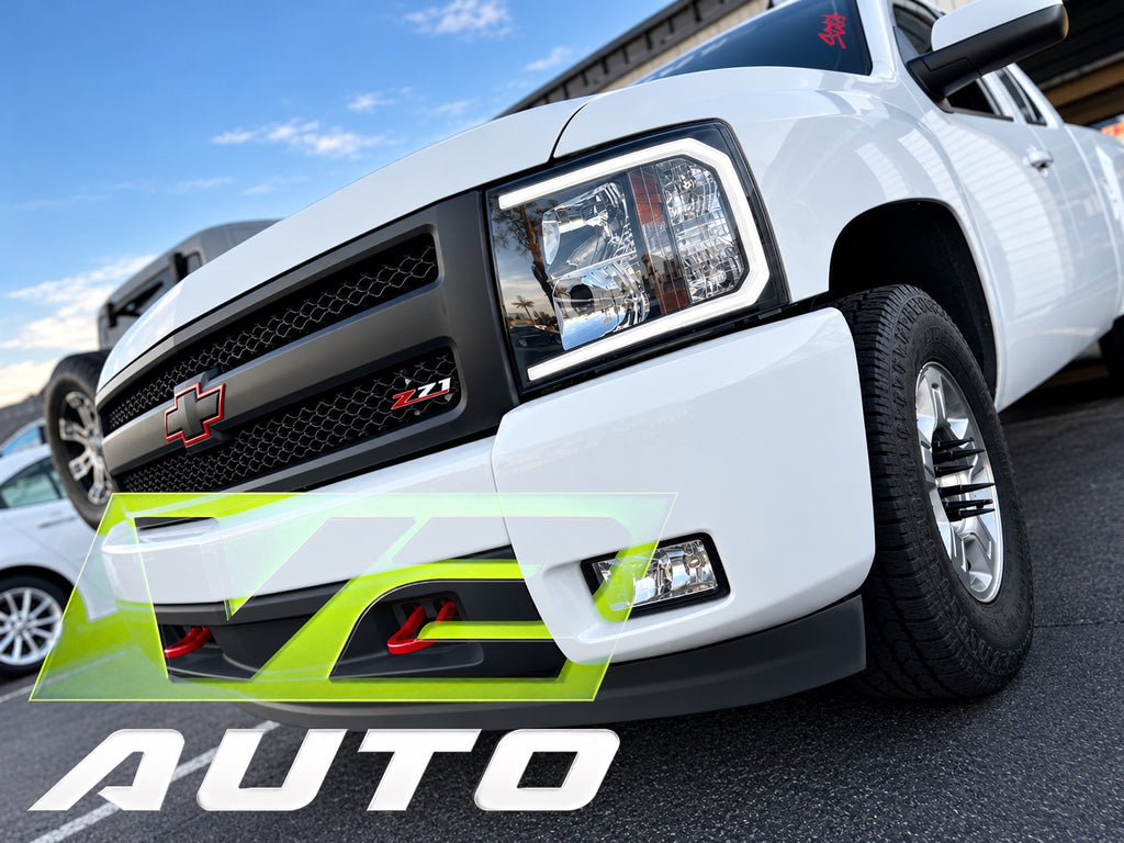 07-13 Chevy Silverado LED DRL "BIG C” Bar Reflector Headlamps