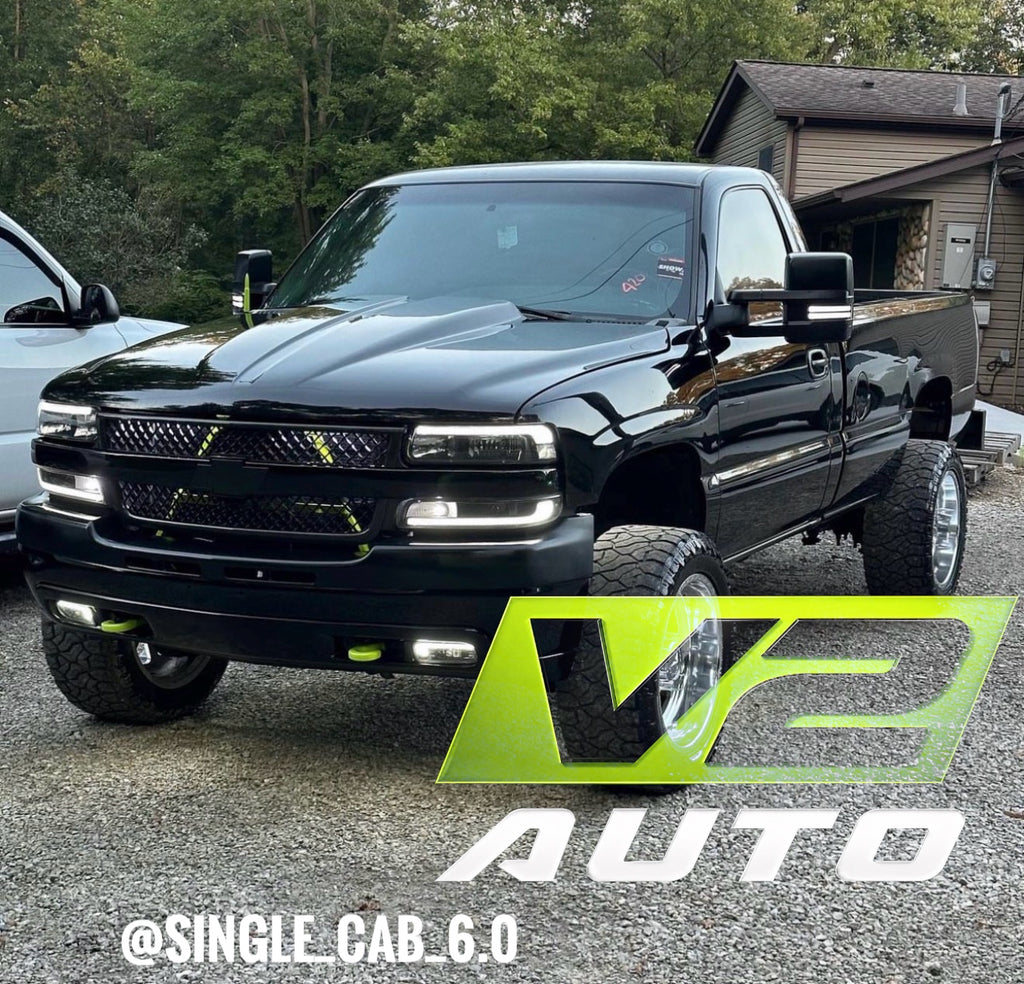 1999-2002 Chevy Silverado / 2000-2006 Tahoe “Big C Bar Gen 2 SWITCHBACK SEQUENTIAL” LED DRL Headlamps