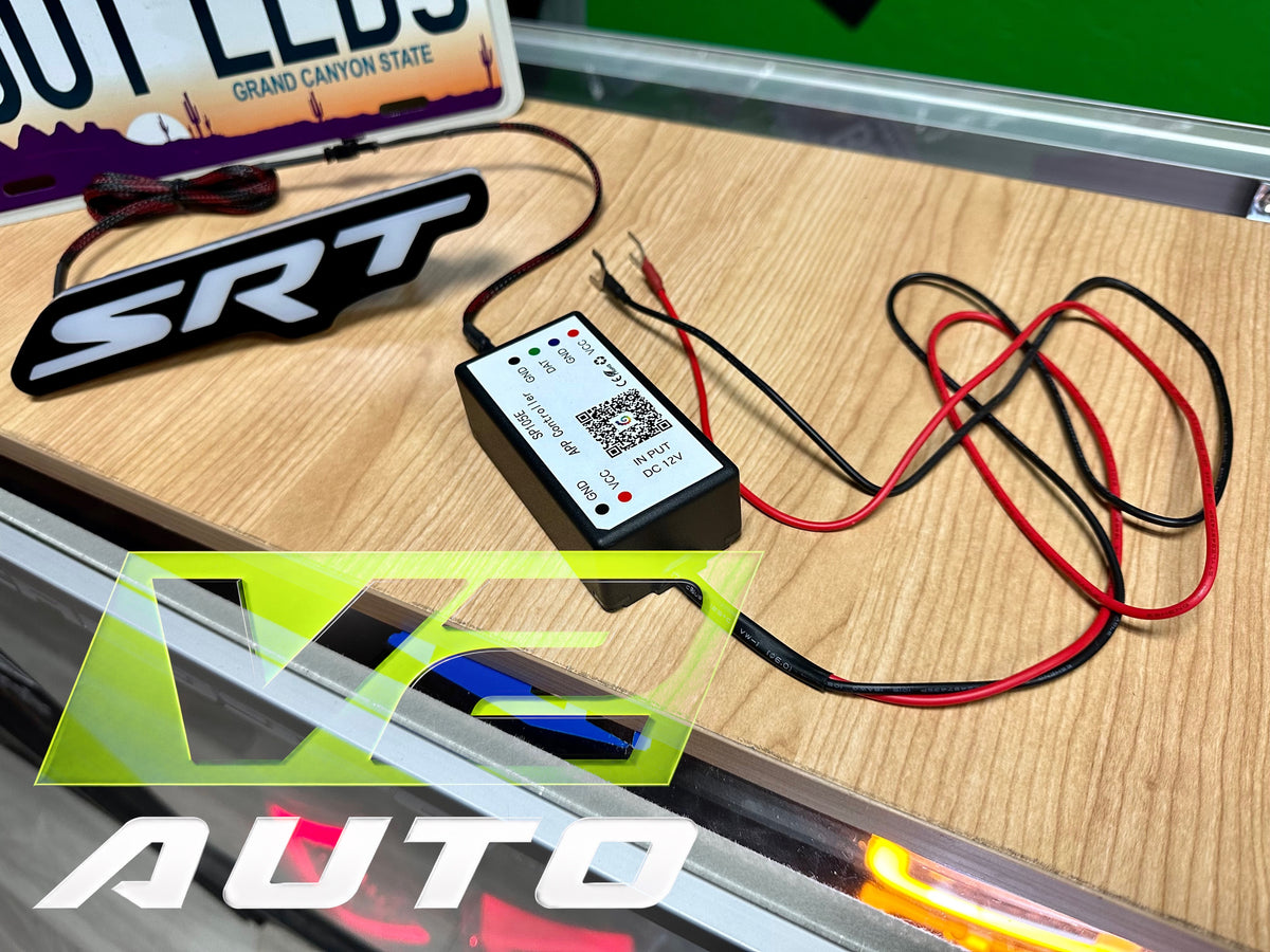 Dodge Jeep Chrysler “SRT”LED RGB Bluetooth Color Changing Emblem