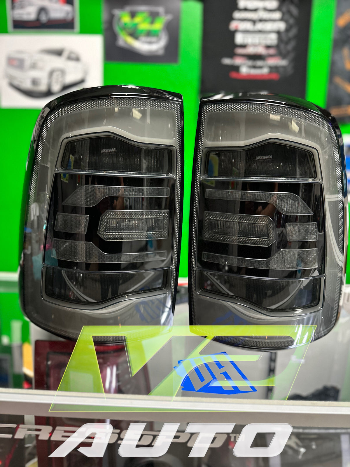 Dodge Ram 2009-2018 "PHANTOM 5th Gen Style" Tail Lamps