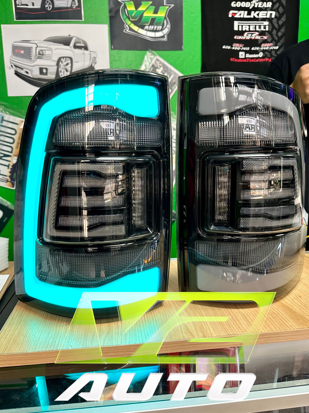 Dodge Ram 2009-2018 "Phantom 2 5th Gen Style RGB Color Changing” Tail Lamps