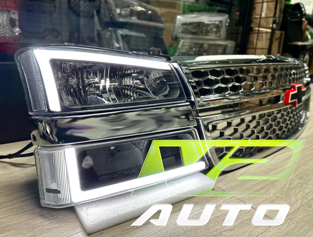 2003-2006 Chevy Silverado “Big C SWITCHBACK SEQUENTIAL” LED DRL Headlamps