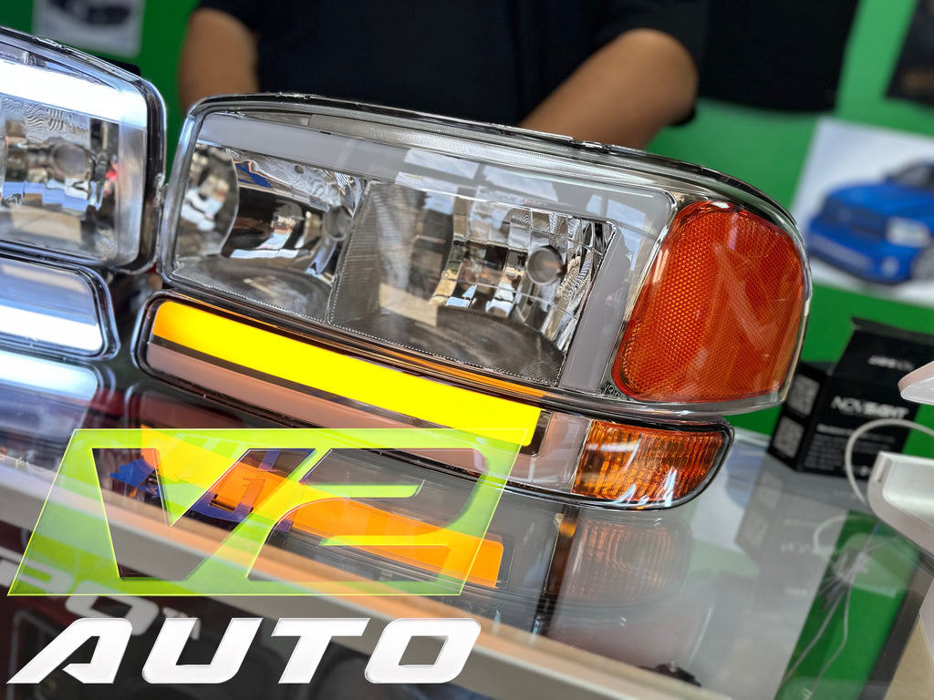 99-06 GMC Sierra Yukon "Gen 2 Big C Sequential" Headlights