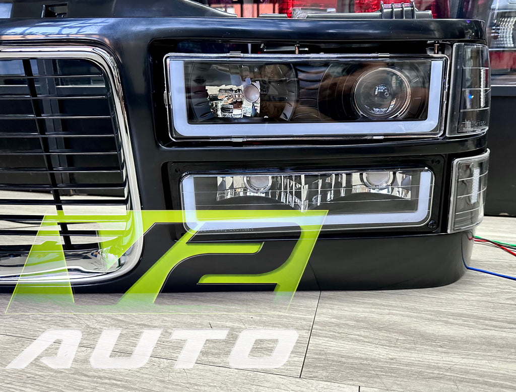 88-98 Chevy Silverado Tahoe Blazer, GMC Sierra Yukon LED “Projector U” Bar Headlights