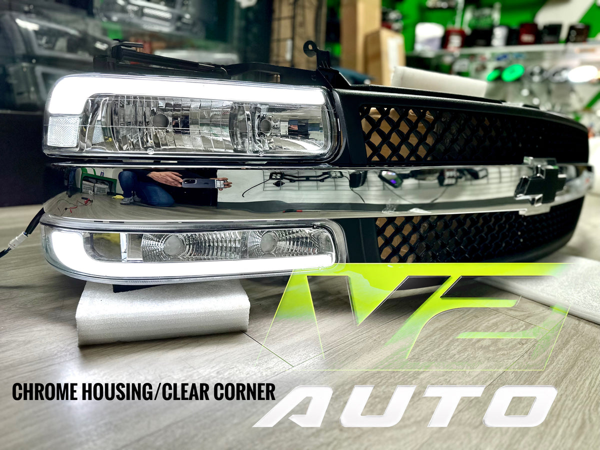 1999-2002 Chevy Silverado / 2000-2006 Tahoe “Big C Bar Gen 2 SWITCHBACK SEQUENTIAL” LED DRL Headlamps