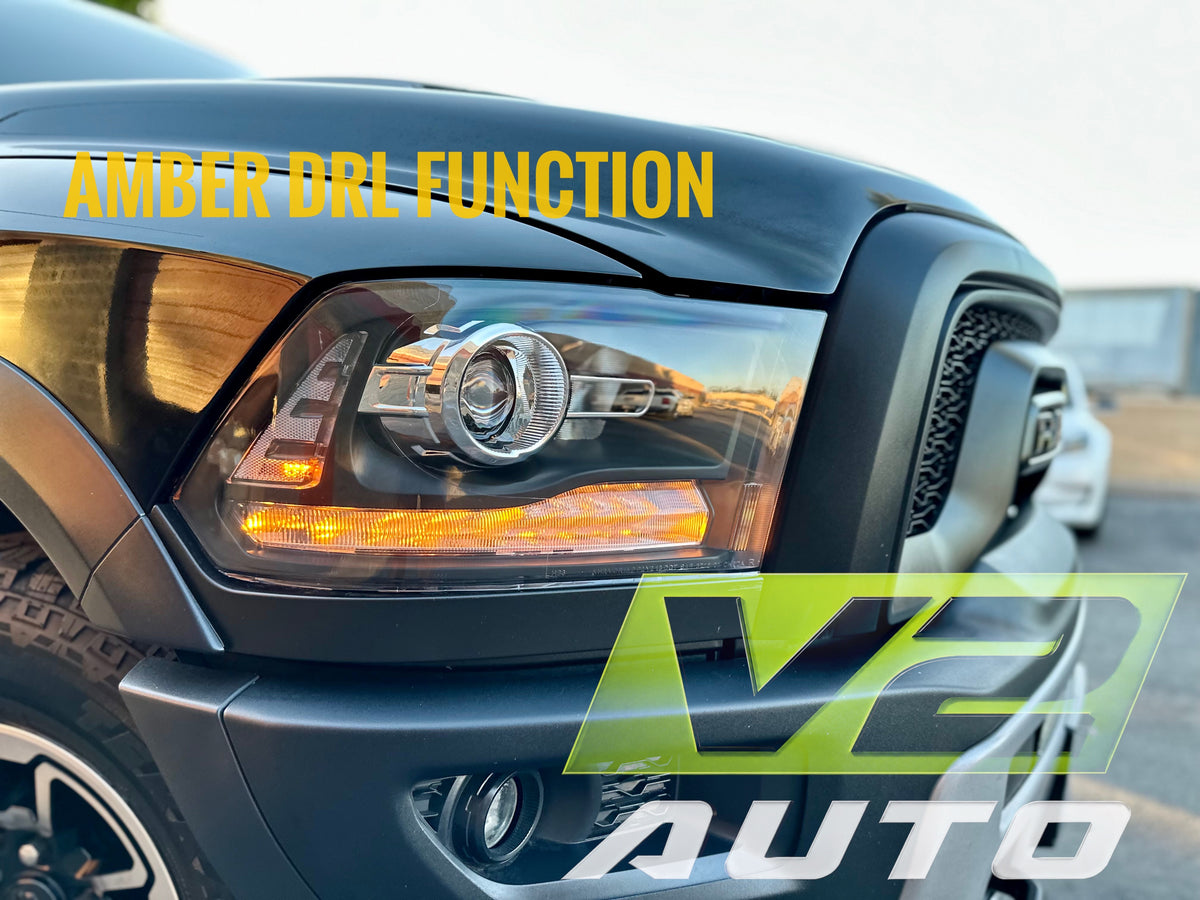 09-18 Dodge Ram “R/T Style Clear Corner” Headlights