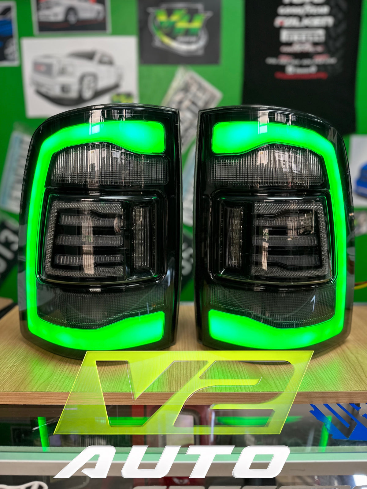 Dodge Ram 2009-2018 "Phantom 2 5th Gen Style RGB Color Changing” Tail Lamps