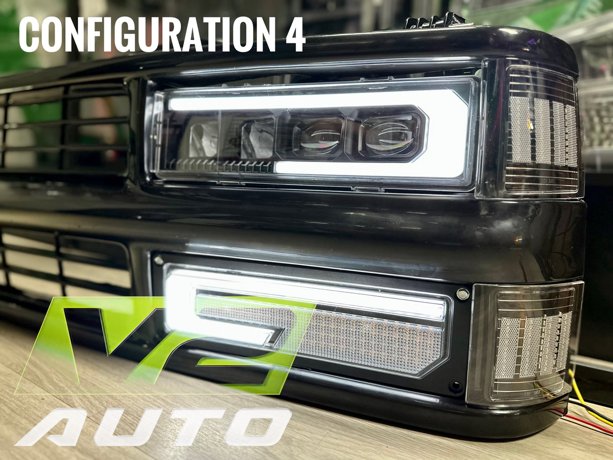 88-98 Chevy Silverado Tahoe Blazer, GMC Sierra Yukon “ALPHA” FULL LED Headlights