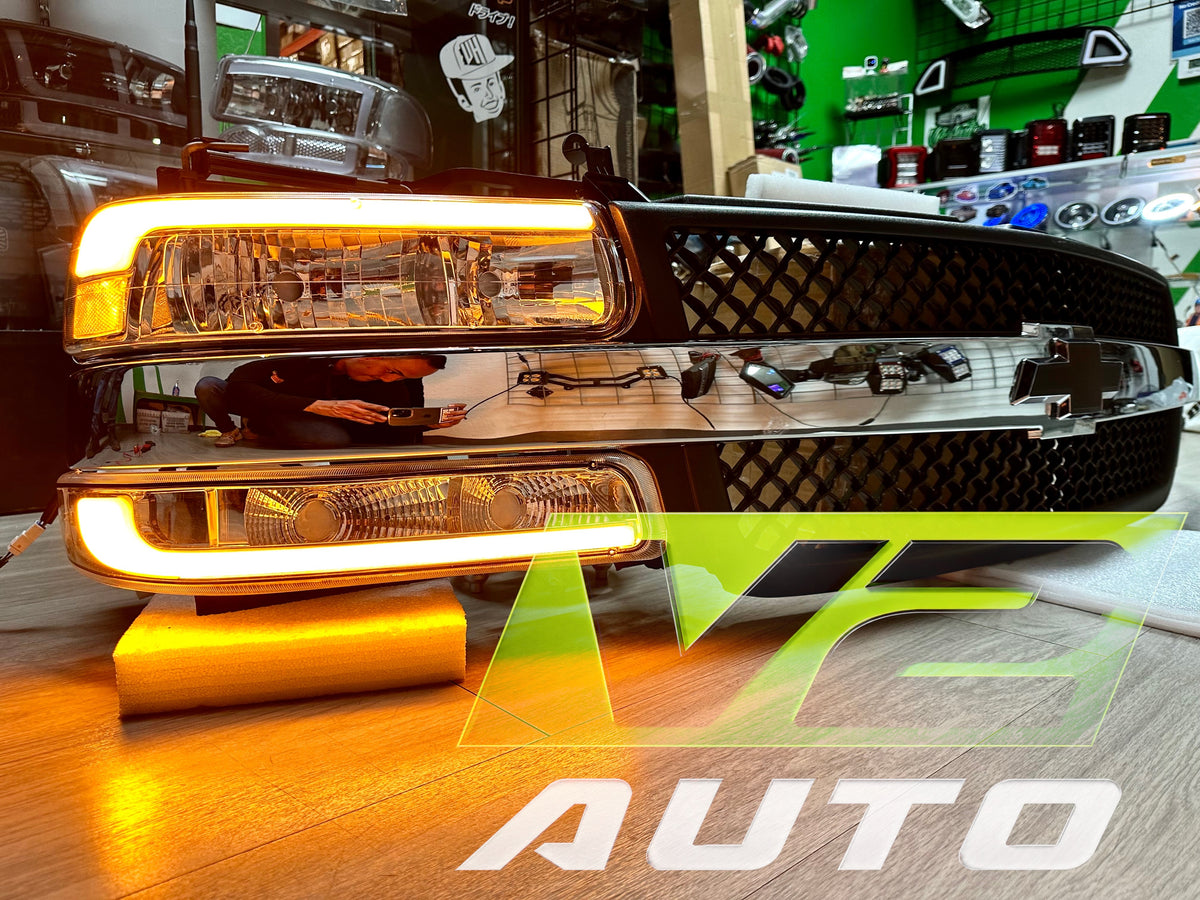 1999-2002 Chevy Silverado / 2000-2006 Tahoe “Big C Bar Gen 2 SWITCHBACK SEQUENTIAL” LED DRL Headlamps