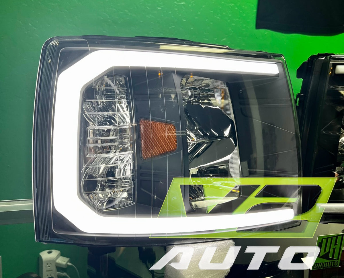 07-13 Chevy Silverado "Switchback Sequential Big C Reflector" Headlights