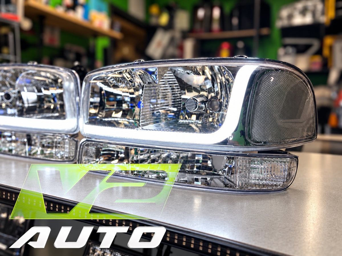 99-06 GMC Sierra Yukon "L Bar" Headlights