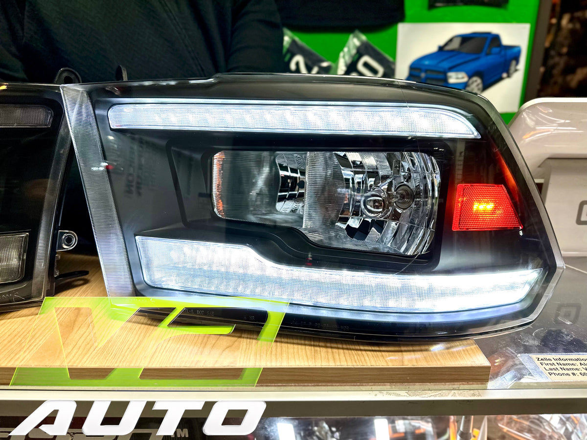 09-18 Dodge Ram DUAL SEQUENTIAL LED Reflector Headlights