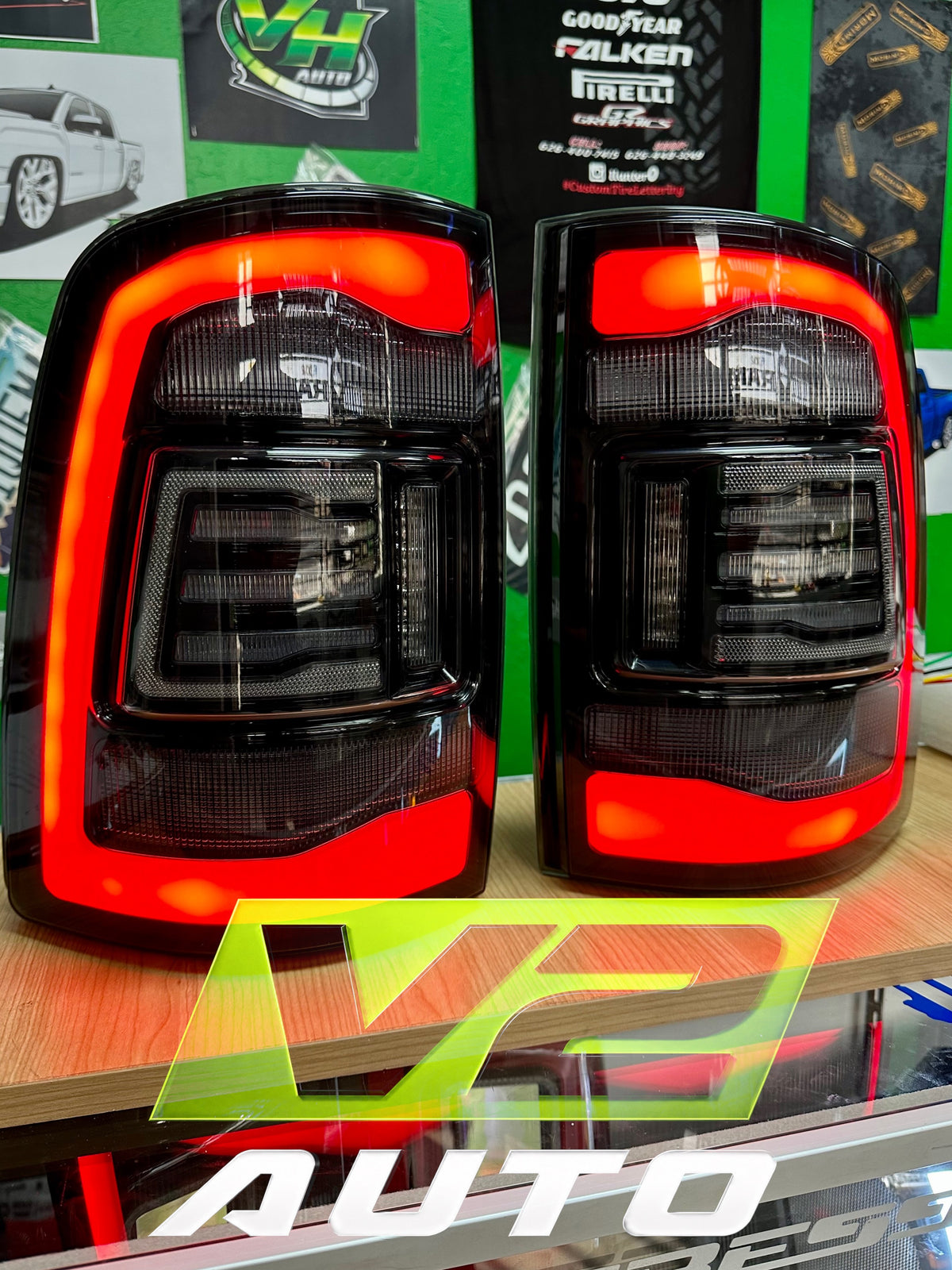 Dodge Ram 2009-2018 "Phantom 2 5th Gen Style RGB Color Changing” Tail Lamps