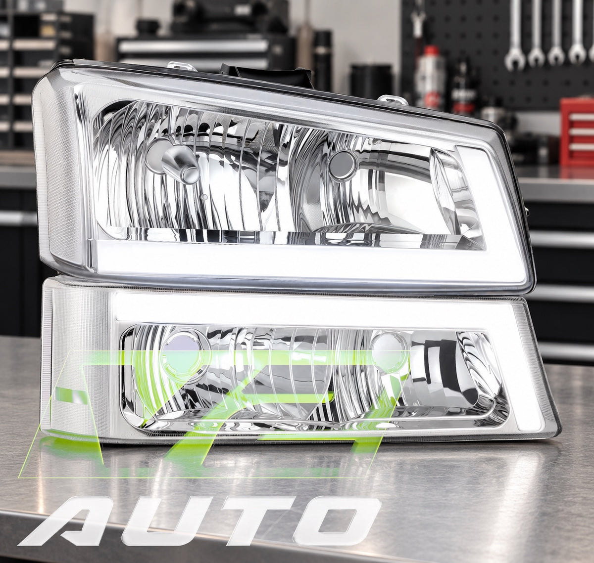 2003 - 2006 Chevy Silverado LED DRL "HD LTZ” Bar Headlamps