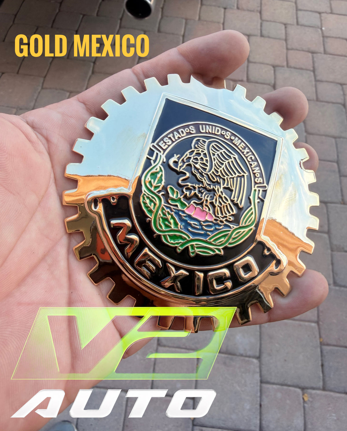 Mexico / U.S. Grill Badges