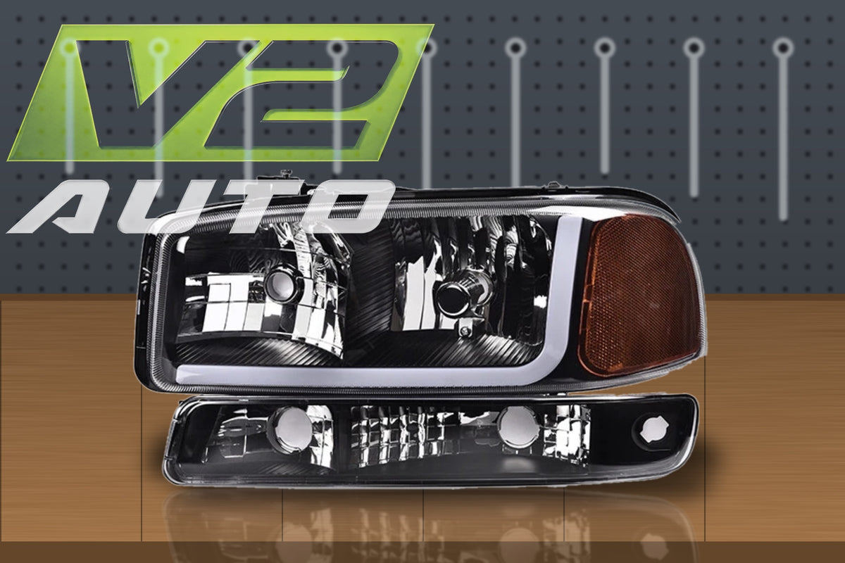 99-06 GMC Sierra Yukon "L Bar" Headlights