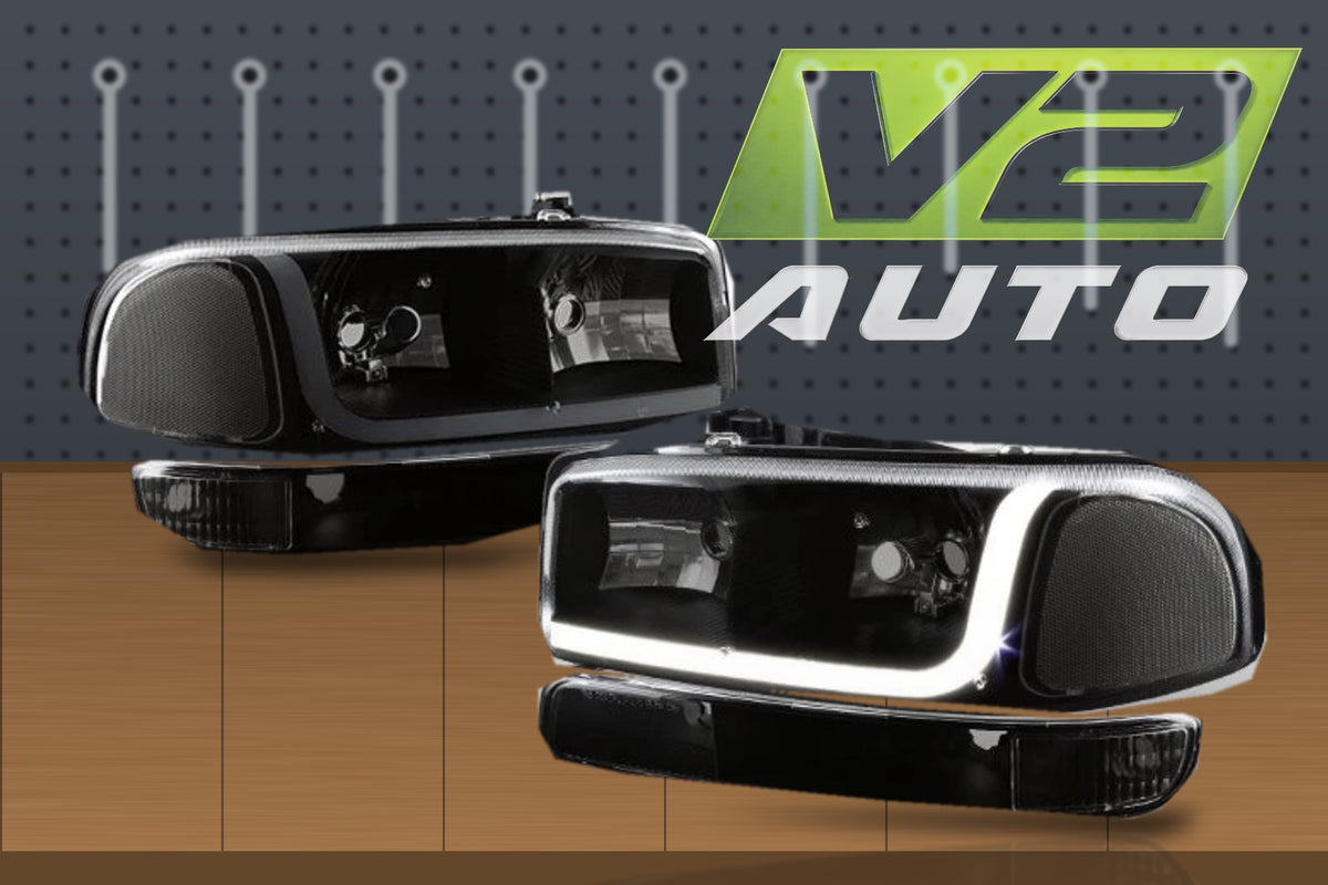 99-06 GMC Sierra Yukon "L Bar" Headlights