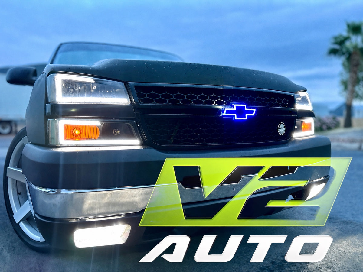 03-06 Chevy Silverado Bluetooth Color Changing LED RGB Bowtie Emblem
