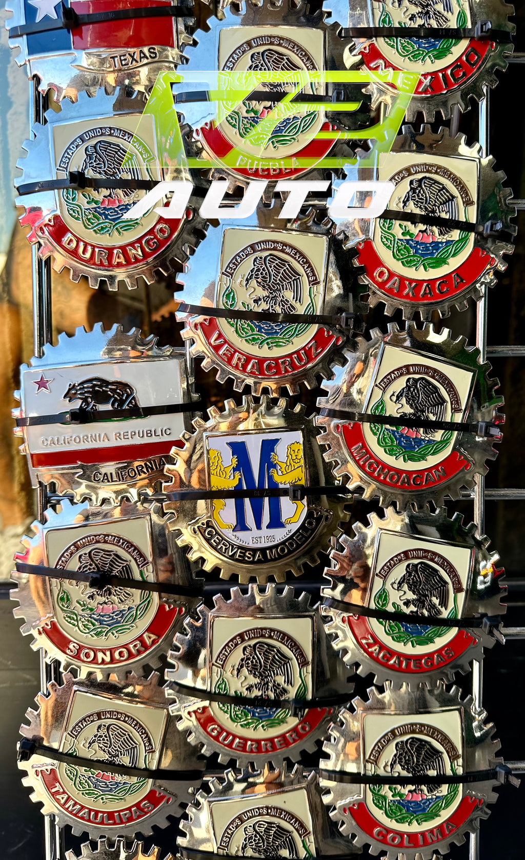 Mexico / U.S. Grill Badges