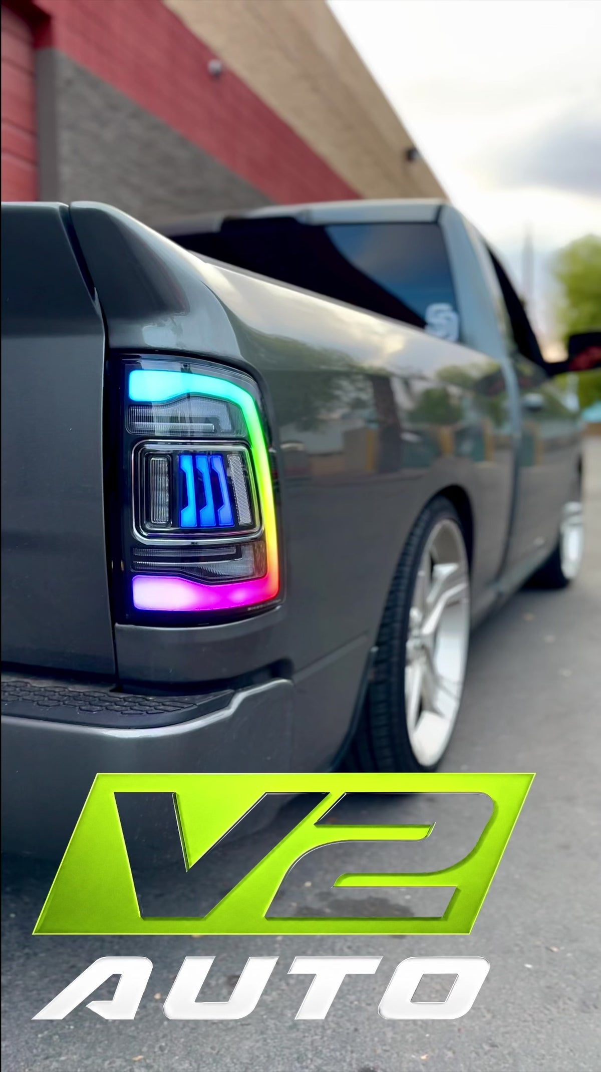 Dodge Ram 2009-2018 "Phantom 3 5th Gen Style RGB Color Changing” Tail Lamps