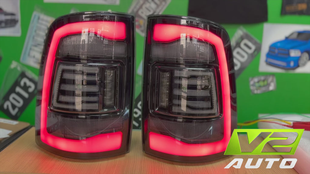 Dodge Ram 2009-2018 "Phantom 2 5th Gen Style RGB Color Changing” Tail Lamps