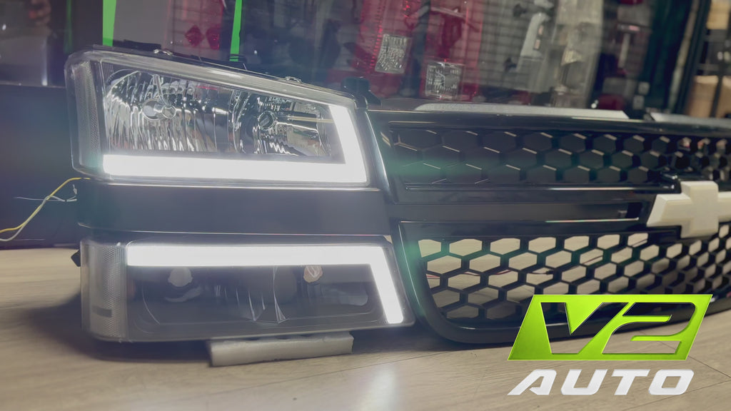 2003 - 2006 Chevy Silverado LED DRL "HD LTZ Switchback Sequential” Bar Headlamps