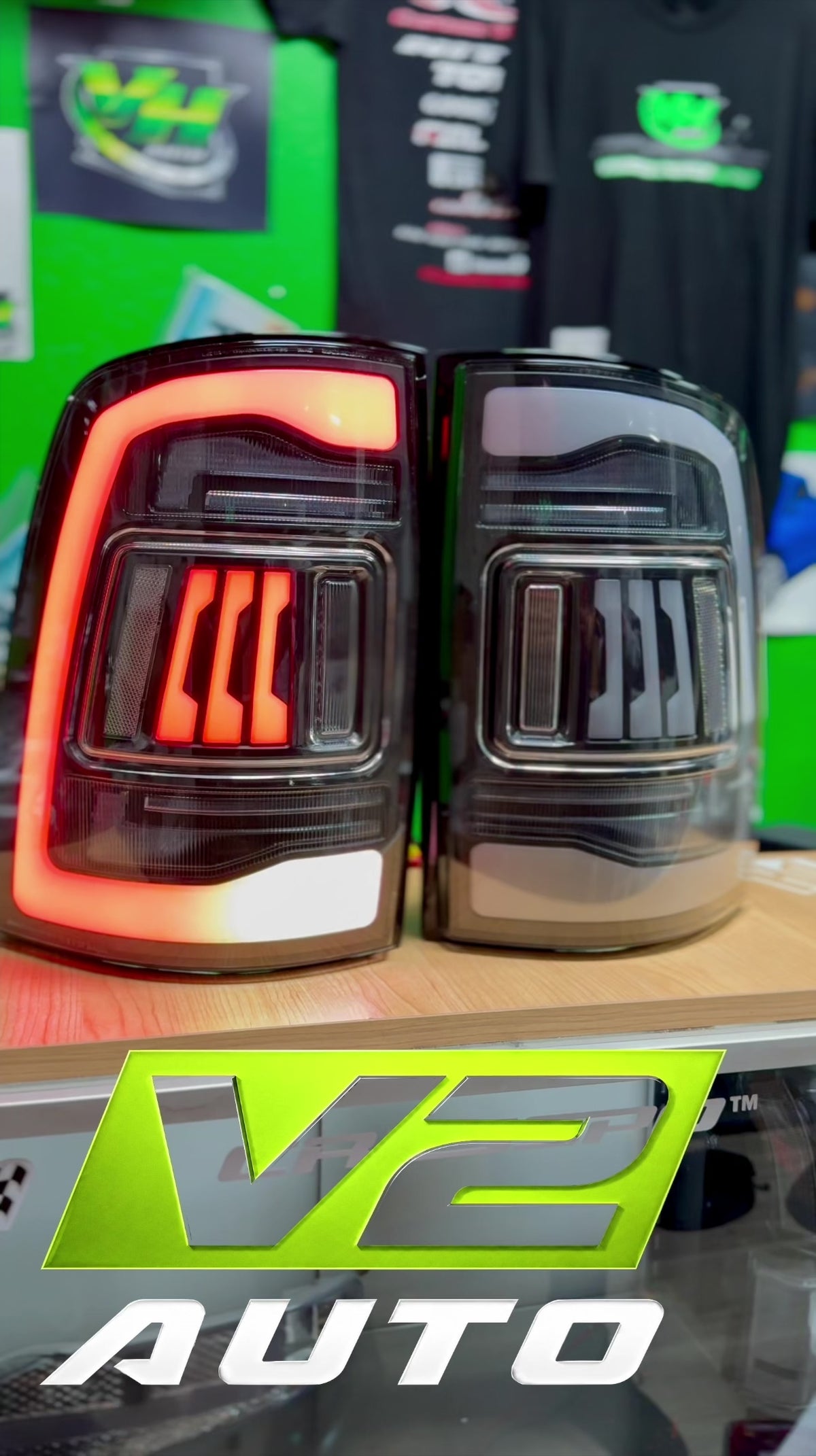 Dodge Ram 2009-2018 "Phantom 3 5th Gen Style RGB Color Changing” Tail Lamps