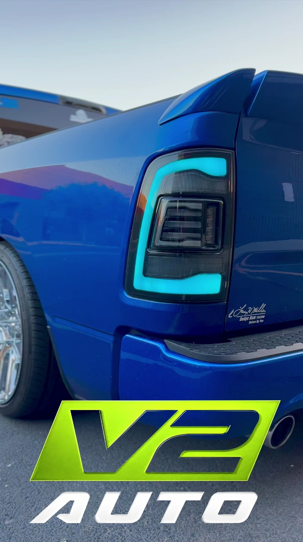 Dodge Ram 2009-2018 "Phantom 2 5th Gen Style RGB Color Changing” Tail Lamps